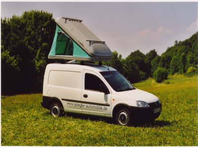 EasyTop Autodachzelt offen auf Opel Combo